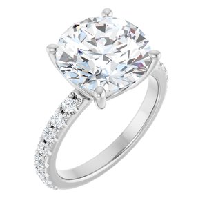 Continuum Sterling Silver 11 mm Round Ring Mounting