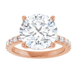 18K Rose Gold 11 mm Round Ring Mounting – image 5