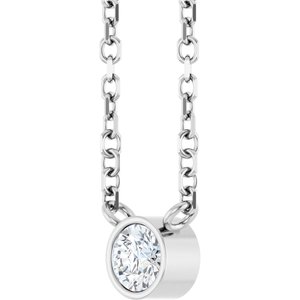Platinum 1/10 CT Natural Diamond 16-18" Necklace
