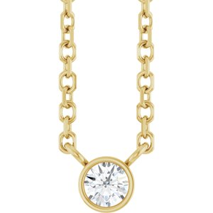 Bezel-Set Solitaire Necklace