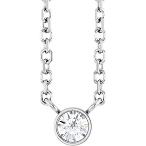 Bezel-Set Solitaire Necklace