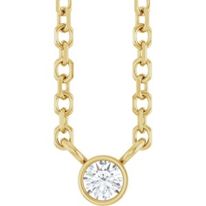 Bezel-Set Solitaire Necklace