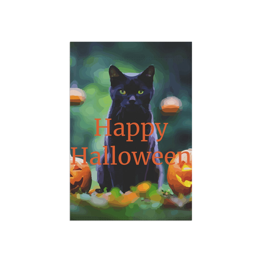 Garden Flag - Happy Halloween Black Cat Outdoor Decor
