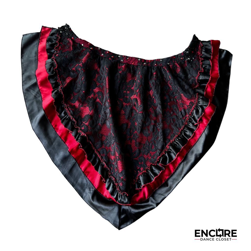 Fiery Flamenco-Inspired Two-Piece with Skirt