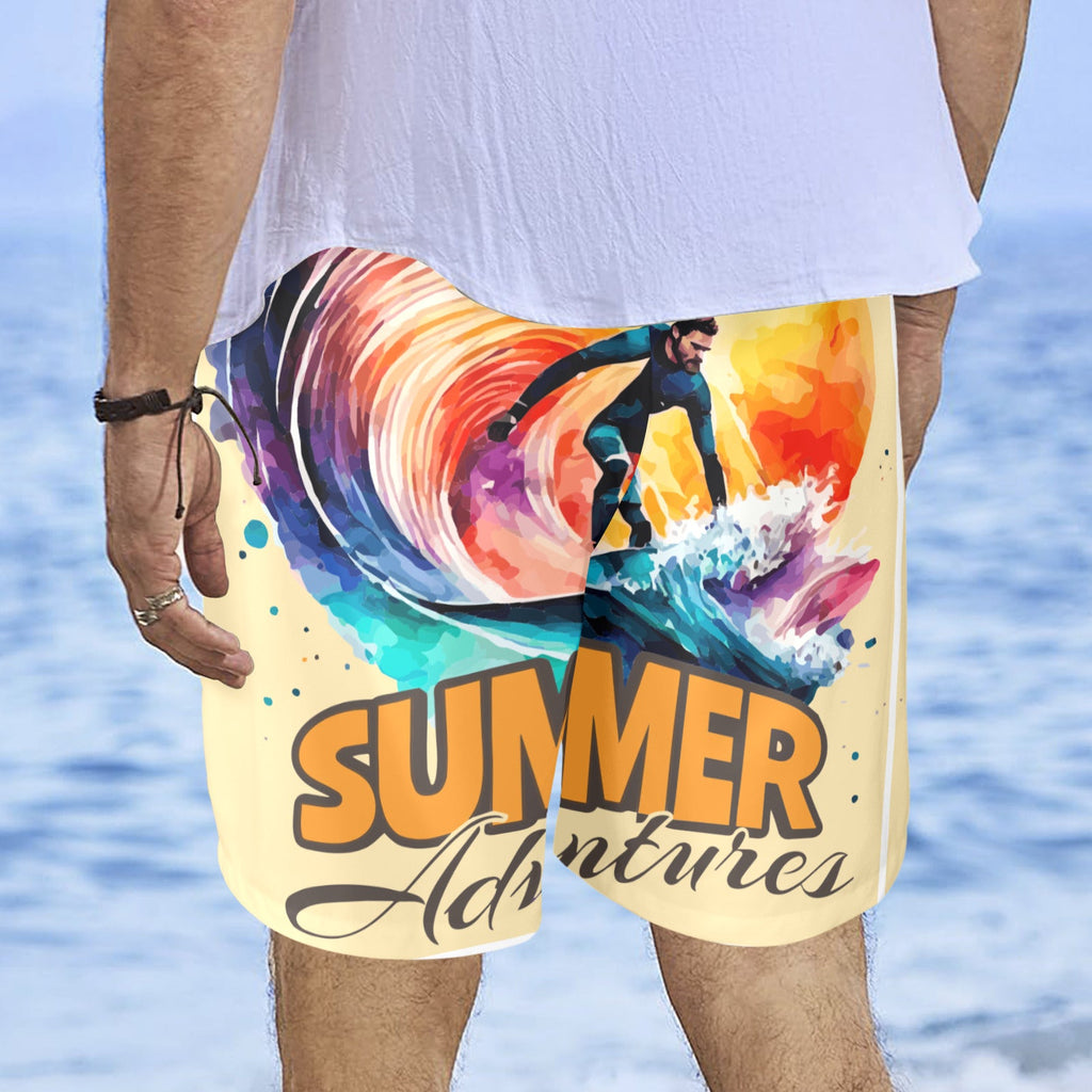 Summer Adventures Men's Beach Shorts with Pockets