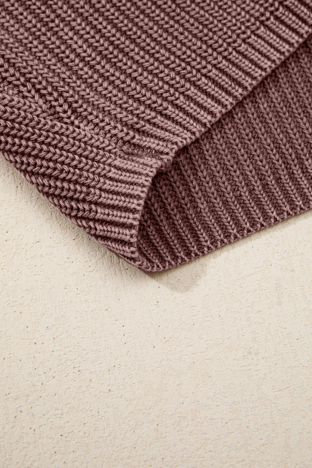 Mineral Wash Knit Button Polo Collar Sweater