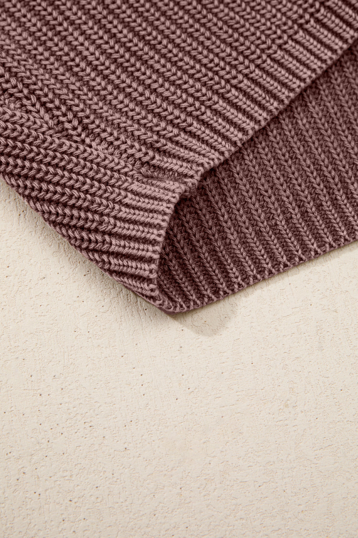 Mineral Wash Knit Button Polo Collar Sweater