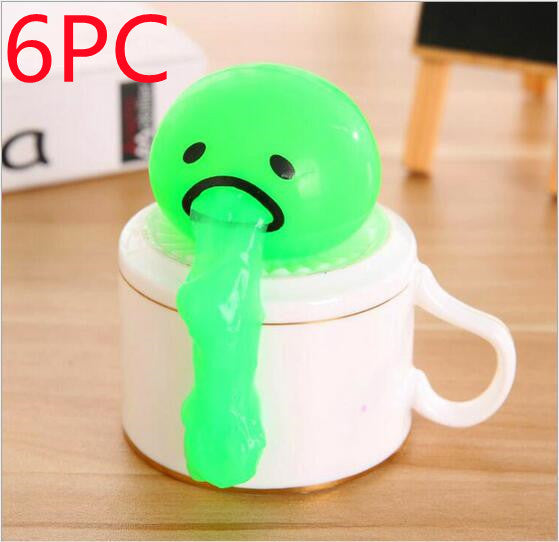Funny Vomiting Egg Yolk Toy – Stress Relief Squishy Prank Gift