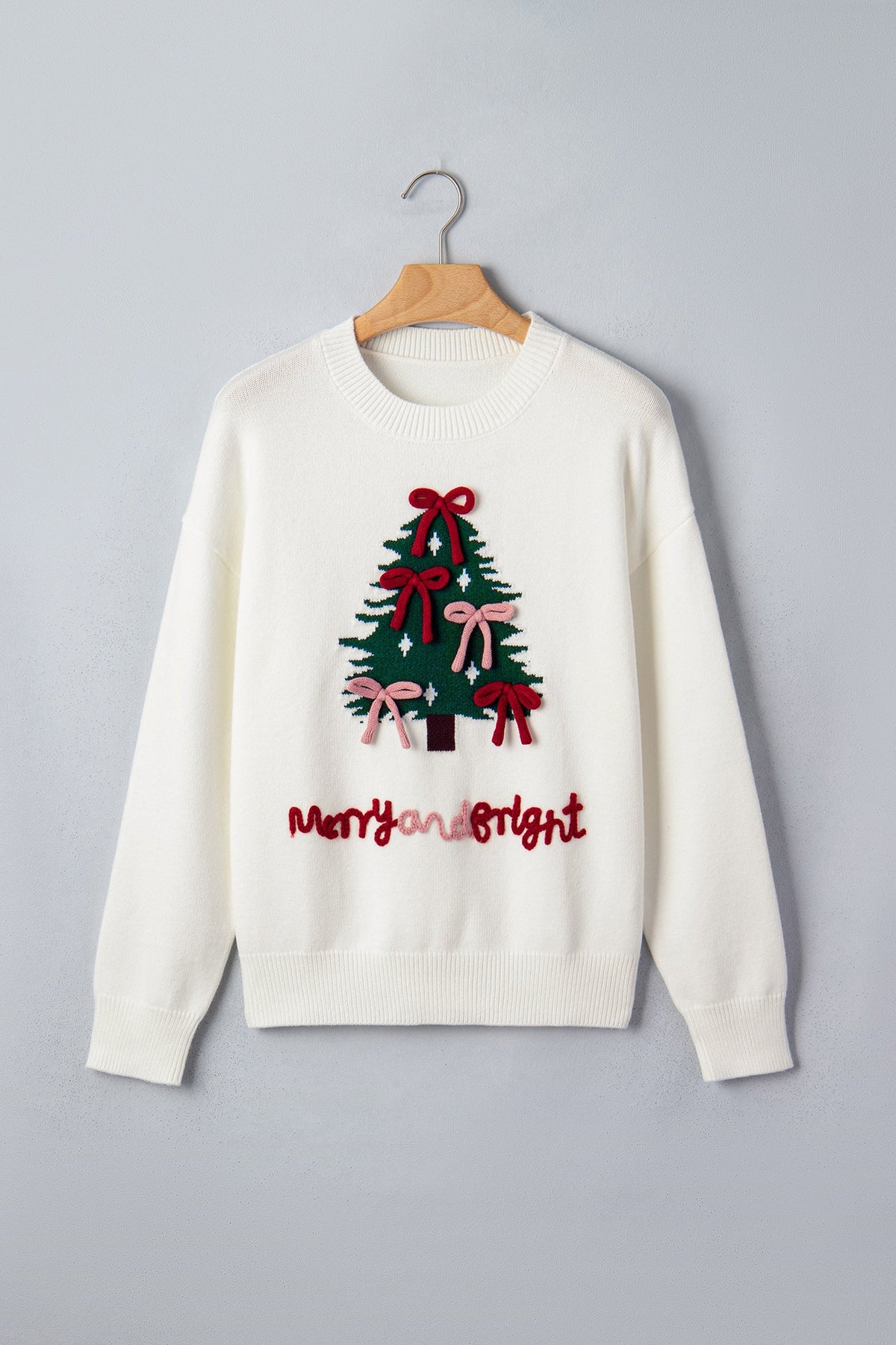 Christmas Bow Tree Merry and Bright Sweater