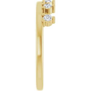 14K Yellow Gold 1/6 CTW Natural Diamond Crown Ring – image 4