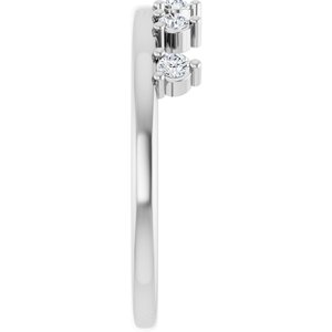 Platinum 1/6 CTW Natural Diamond Crown Ring – image 4