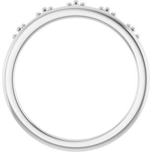 Sterling Silver 2 mm Round Accented Crown Ring Mounting – image 4