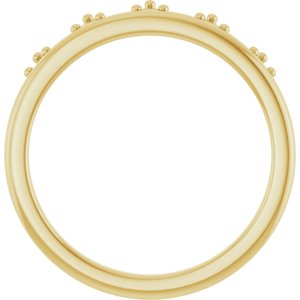 10K Yellow Gold 2 mm Round Accented Crown Ring Mounting – image 4