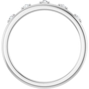 Platinum 2 mm Round Accented Crown Ring Mounting – image 3