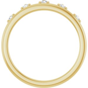 14K Yellow Gold 1/6 CTW Natural Diamond Crown Ring – image 2
