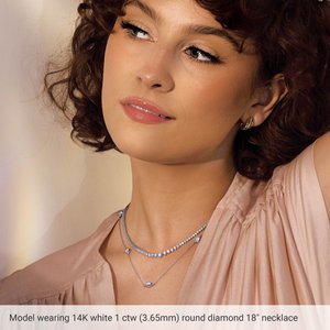 14K Yellow Gold 1/2 CTW Lab-Grown Diamond 5-Station 18" Necklace