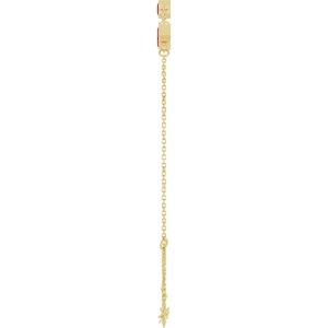 14K Yellow Gold Lab-Grown Ruby Bezel-Set 3-Stone 7 1/2" Bracelet – image 3