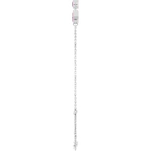Sterling Silver Natural Pink Tourmaline Bezel-Set 3-Stone 7 1/2" Bracelet – image 3