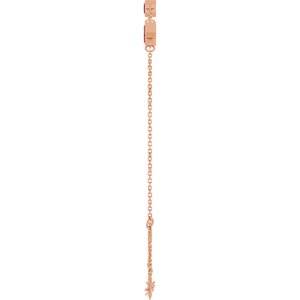 14K Rose Gold Natural Ruby Bezel-Set 3-Stone 7 1/2" Bracelet – image 3