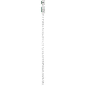 Platinum Natural Emerald Bezel-Set 3-Stone 7 1/2" Bracelet – image 3