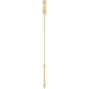 14K Yellow Gold Natural Aquamarine Bezel-Set 3-Stone 7 1/2" Bracelet – image 3