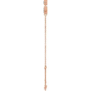14K Rose Gold Lab-Grown Alexandrite Bezel-Set 3-Stone 7 1/2" Bracelet – image 3