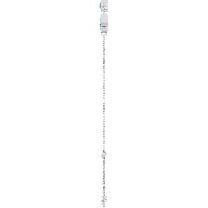 Sterling Silver Natural Aquamarine Bezel-Set 3-Stone 7 1/2" Bracelet – image 3