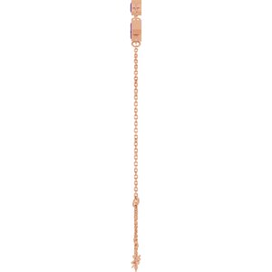 14K Rose Gold Natural Amethyst Bezel-Set 3-Stone 7 1/2" Bracelet – image 3
