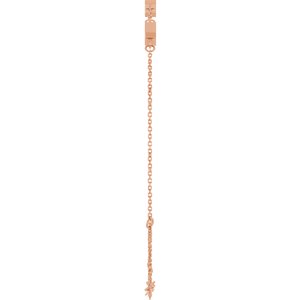 14K Rose Gold 5x3 mm Emerald 3-Stone Bezel-Set 7 1/2" Bracelet Mounting – image 6