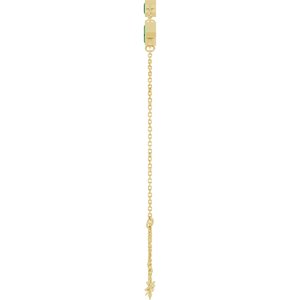14K Yellow Gold Lab-Grown Emerald Bezel-Set 3-Stone 7 1/2" Bracelet – image 3
