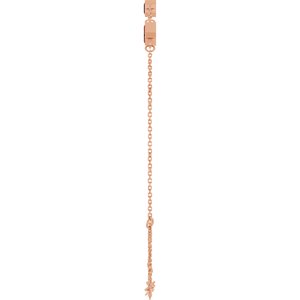14K Rose Gold Natural Mozambique Garnet Bezel-Set 3-Stone 7 1/2" Bracelet – image 3