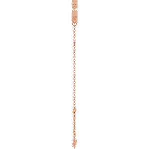 14K Rose Gold 1 CTW Lab-Grown Diamond Bezel-Set 3-Stone 7 1/2" Bracelet – image 3