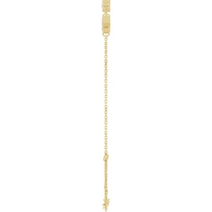 14K Yellow Gold 1 CTW Natural Diamond Bezel-Set 3-Stone 7 1/2" Bracelet – image 3
