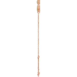 14K Rose Gold Natural Peridot Bezel-Set 3-Stone 7 1/2" Bracelet – image 3