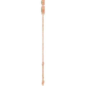 14K Rose Gold Natural Emerald Bezel-Set 3-Stone 7 1/2" Bracelet – image 3