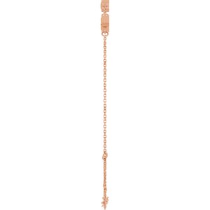 14K Rose Gold Natural Citrine Bezel-Set 3-Stone 7 1/2" Bracelet – image 3