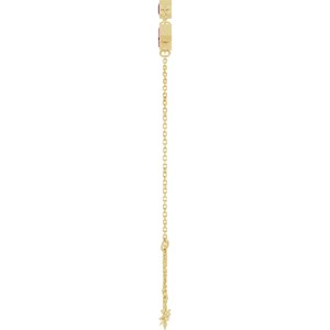 14K Yellow Gold Natural Pink Tourmaline Bezel-Set 3-Stone 7 1/2" Bracelet – image 3