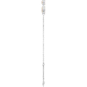 Platinum Natural Citrine Bezel-Set 3-Stone 7 1/2" Bracelet – image 3