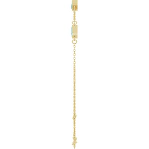 14K Yellow Gold Natural Aquamarine Bezel-Set 3-Stone 7 1/2" Bracelet – image 3