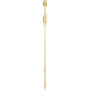 14K Yellow Gold Natural Blue Sapphire Bezel-Set 4-Stone 7 1/2" Bracelet – image 3