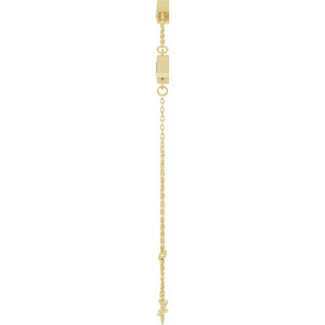 14K Yellow Gold 1 3/8 CTW Natural Diamond Bezel-Set 3-Stone 7 1/2" Bracelet – image 3