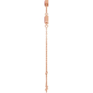 14K Rose Gold Natural Ruby Bezel-Set 4-Stone 7 1/2" Bracelet – image 3