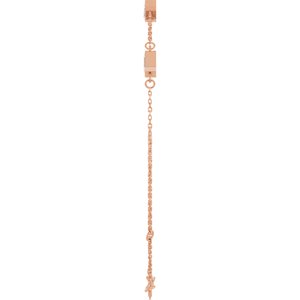 14K Rose Gold 5x3 mm Emerald 4-Stone Bezel-Set 7 1/2" Bracelet Mounting – image 5