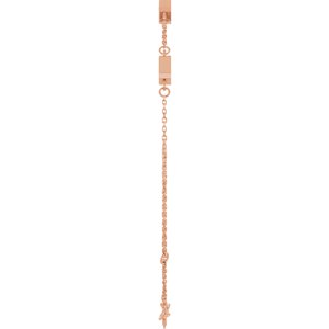 14K Rose Gold 5x3 mm Emerald 4-Stone Bezel-Set 7 1/2" Bracelet Mounting – image 6