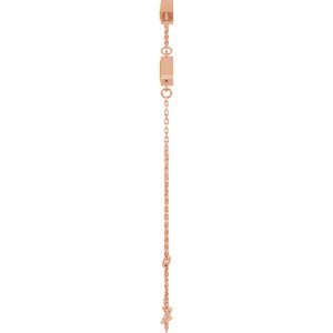 14K Rose Gold Natural Citrine Bezel-Set 3-Stone 7 1/2" Bracelet – image 3