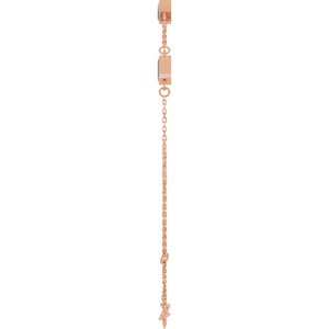 14K Rose Gold Lab-Grown Alexandrite Bezel-Set 4-Stone 7 1/2" Bracelet – image 3