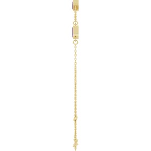 14K Yellow Gold Natural Amethyst Bezel-Set 4-Stone 7 1/2" Bracelet – image 3