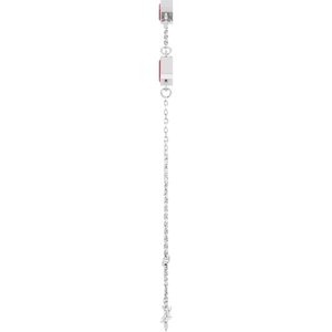 Platinum Lab-Grown Ruby Bezel-Set 4-Stone 7 1/2" Bracelet – image 3