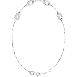 Sterling Silver 5x3 mm Emerald 4-Stone Bezel-Set 7 1/2" Bracelet Mounting – image 4