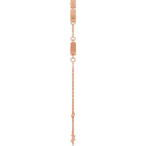 14K Rose Gold 5x3 mm Emerald 5-Stone Bezel-Set 7 1/2" Bracelet Mounting – image 5